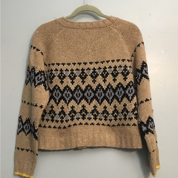 Magaschoni Tan and Black Patterned sweater - Picture 4 of 15